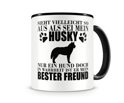 Tasse mit dem Motiv Husky mein bester Freund - Ansicht 1
