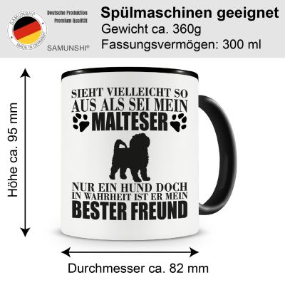 Tasse mit dem Motiv Malteser mein bester Freund - Ansicht 2