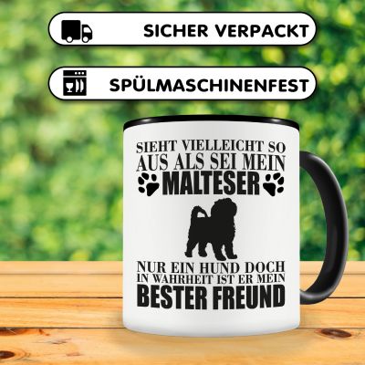 Tasse mit dem Motiv Malteser mein bester Freund - Ansicht 4