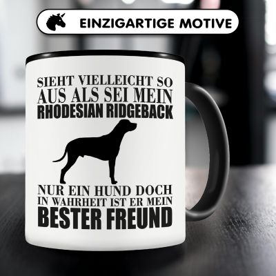 Tasse mit dem Motiv Rhodesian Ridgeback mein bester Freund - Ansicht 3