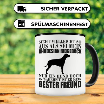 Tasse mit dem Motiv Rhodesian Ridgeback mein bester Freund - Ansicht 4