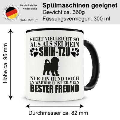 Tasse mit dem Motiv Shih-Tzu mein bester Freund - Ansicht 2