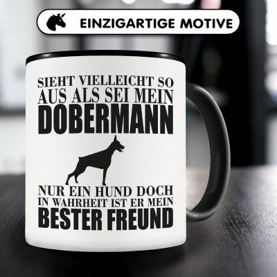Tasse mit dem Motiv Dobermann mein bester Freund - Ansicht 3