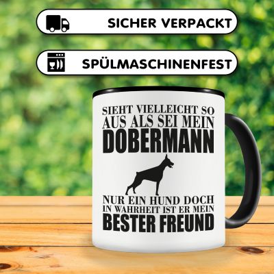 Tasse mit dem Motiv Dobermann mein bester Freund - Ansicht 4