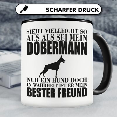 Tasse mit dem Motiv Dobermann mein bester Freund - Ansicht 5