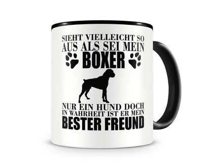 Tasse mit dem Motiv Boxer mein bester Freund