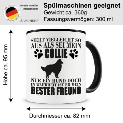 Tasse mit dem Motiv Collie mein bester Freund - Ansicht 2