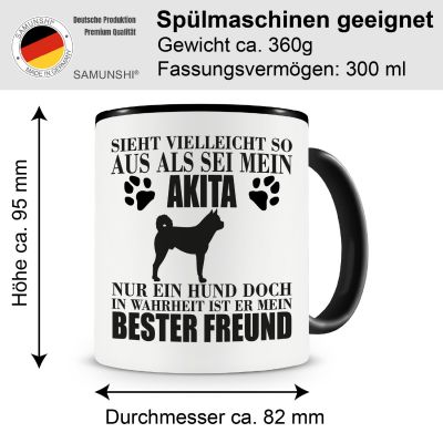 Tasse mit dem Motiv Akita mein bester Freund - Ansicht 2