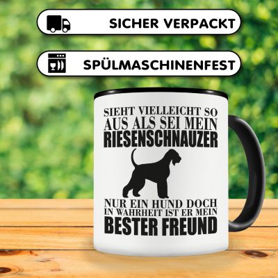 Tasse mit dem Motiv Riesenschnauzer mein bester Freund - Ansicht 4