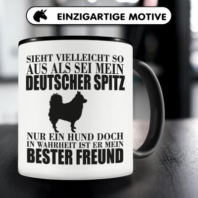 Tasse mit dem Motiv Deutscher Spitz mein bester Freund - Ansicht 3