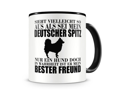 Tasse mit dem Motiv Deutscher Spitz mein bester Freund