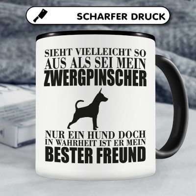 Tasse mit dem Motiv Zwergpinscher mein bester Freund - Ansicht 5