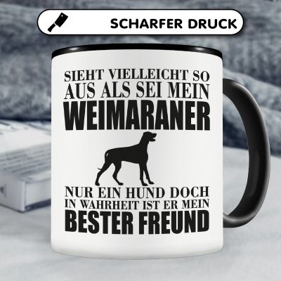 Tasse mit dem Motiv Weimaraner mein bester Freund - Ansicht 5