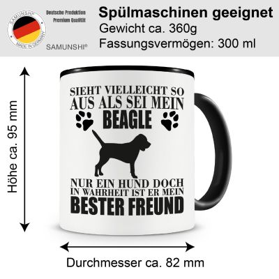 Tasse mit dem Motiv Beagle mein bester Freund - Ansicht 2