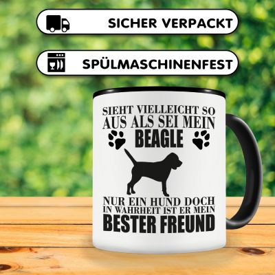 Tasse mit dem Motiv Beagle mein bester Freund - Ansicht 4