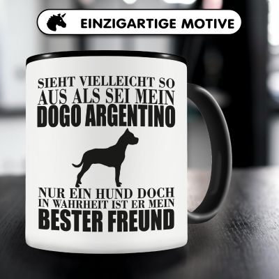 Tasse mit dem Motiv Dogo Argentino mein bester Freund - Ansicht 3