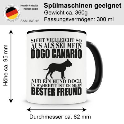 Tasse mit dem Motiv Dogo Canario mein bester Freund - Ansicht 2