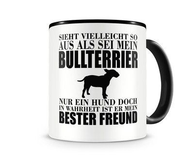 Tasse mit dem Motiv Bullterrier mein bester Freund - Ansicht 1