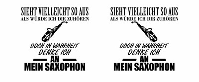 Tasse mit dem Motiv Ich denke an mein Saxophon - Ansicht 2