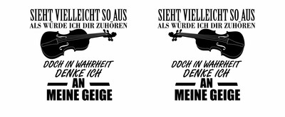 Tasse mit dem Motiv Ich denke an meine Geige - Ansicht 2