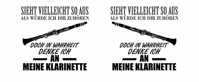 Tasse mit dem Motiv Ich denke an meine Klarinette - Ansicht 2