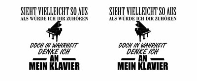 Tasse mit dem Motiv Ich denke an mein Klavier - Ansicht 2