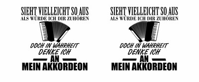 Tasse mit dem Motiv Ich denke an mein Akkordeon - Ansicht 2