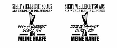 Tasse mit dem Motiv Ich denke an meine Harfe - Ansicht 2