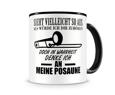 Tasse mit dem Motiv Ich denke an meine Posaune