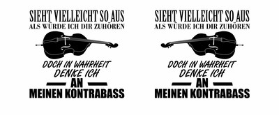 Tasse mit dem Motiv Ich denke an meinen Kontrabass - Ansicht 2