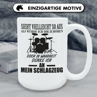 XXL Tasse mit dem Motiv Ich denke an mein Schlagzeug - Ansicht 6