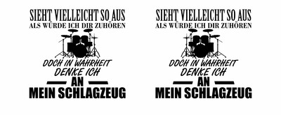 Tasse mit dem Motiv Ich denke an mein Schlagzeug - Ansicht 2