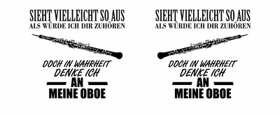 Tasse mit dem Motiv Ich denke an meine Oboe - Ansicht 2