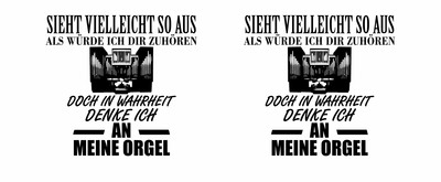Tasse mit dem Motiv Ich denke an meine Orgel - Ansicht 2