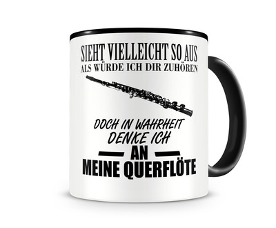 Tasse mit dem Motiv Ich denke an meine Querflte