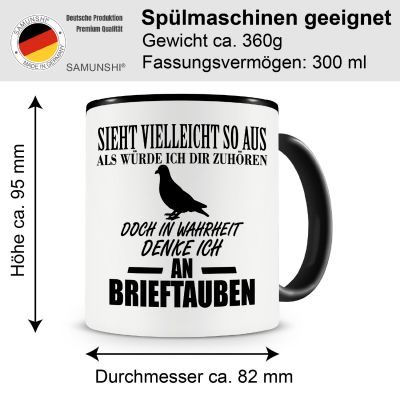 Tasse mit dem Motiv Ich denke an Brieftauben - Ansicht 2