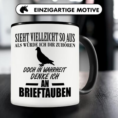 Tasse mit dem Motiv Ich denke an Brieftauben - Ansicht 3