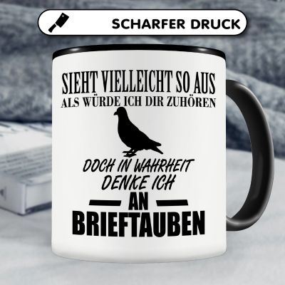 Tasse mit dem Motiv Ich denke an Brieftauben - Ansicht 5