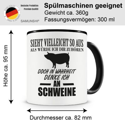 Tasse mit dem Motiv Ich denke an Schweine - Ansicht 2