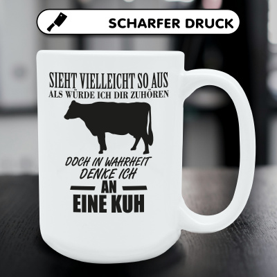XXL Tasse mit dem Motiv Ich denke an eine Kuh - Ansicht 5