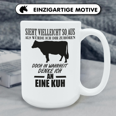XXL Tasse mit dem Motiv Ich denke an eine Kuh - Ansicht 6