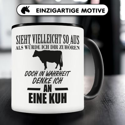 Tasse mit dem Motiv Ich denke an eine Kuh - Ansicht 3