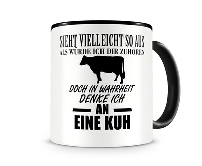 Tasse mit dem Motiv Ich denke an eine Kuh