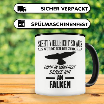 Tasse mit dem Motiv Ich denke an Falken - Ansicht 4