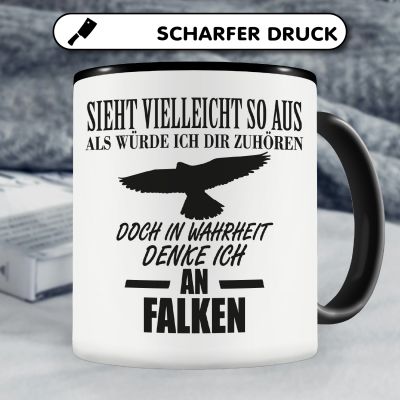 Tasse mit dem Motiv Ich denke an Falken - Ansicht 5