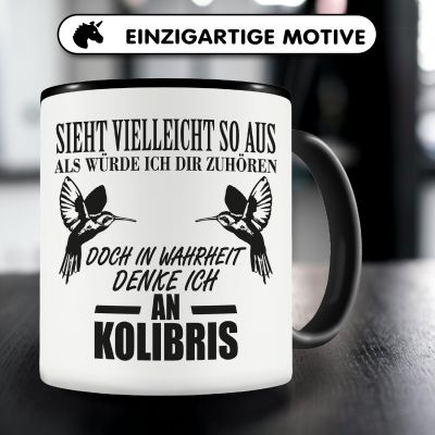 Tasse mit dem Motiv Ich denke an Kolibris - Ansicht 3