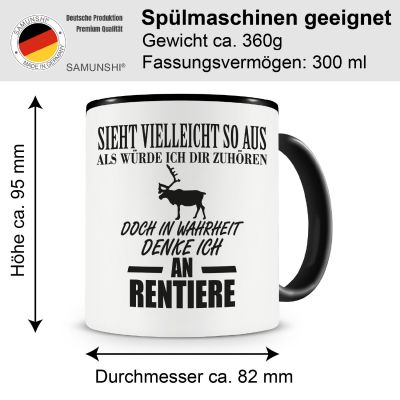 Tasse mit dem Motiv Ich denke an Rentiere - Ansicht 2
