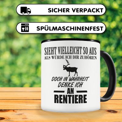 Tasse mit dem Motiv Ich denke an Rentiere - Ansicht 4