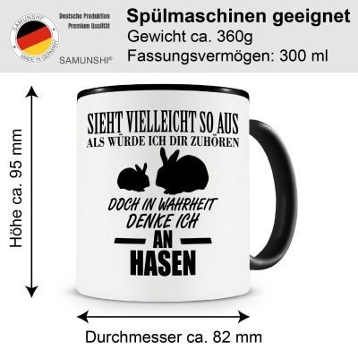 Tasse mit dem Motiv Ich denke an Hasen - Ansicht 2