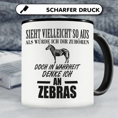 Tasse mit dem Motiv Ich denke an Zebras - Ansicht 5